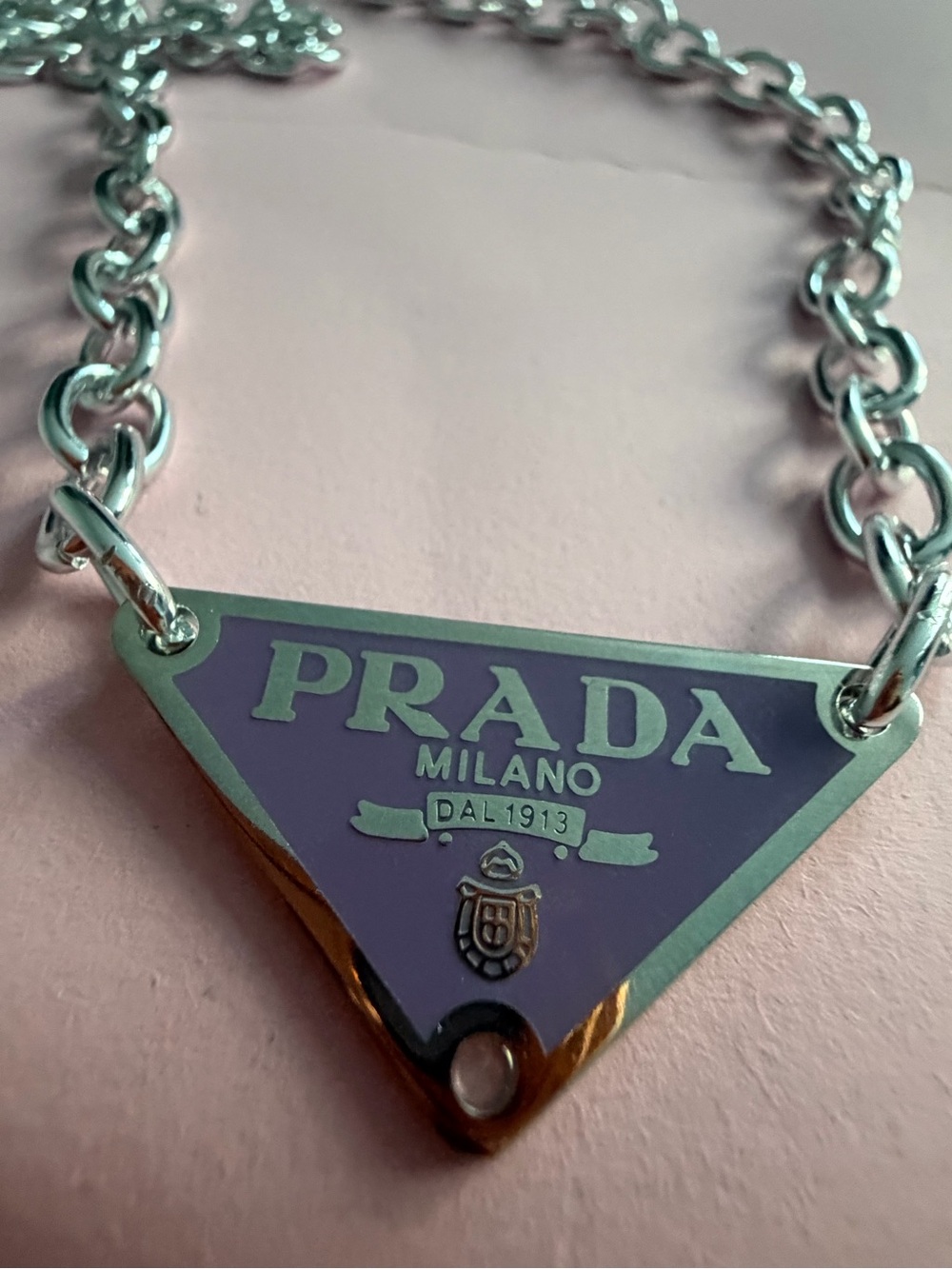 Necklace unbranded Purple Logo Triangle Necklace